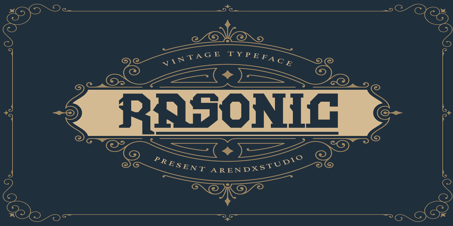 Beispiel einer Rasonic-Schriftart